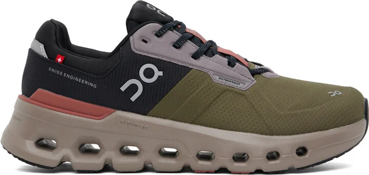 On Khaki & Black Cloudrunner 2 Waterproof Sneakers