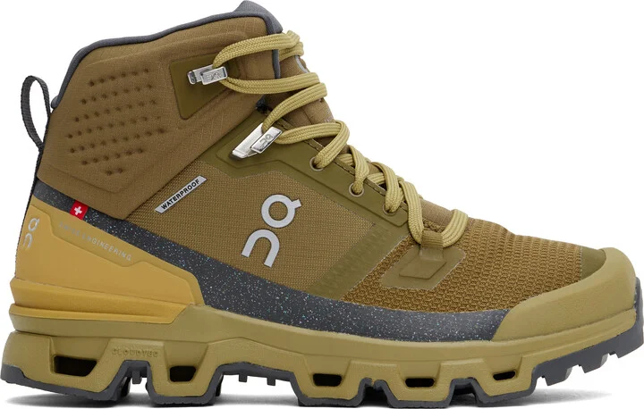 On Khaki Cloudrock 2 Waterproof Sneakers
