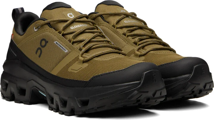 On Khaki Cloudrock Low Waterproof Sneakers - Image 4
