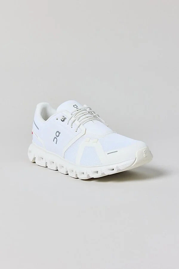 On Men's Cloud 6 Sneaker in White/White - Image 3