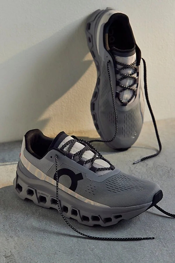 On Men's Cloudmonster Sneaker in Alloy/Silver