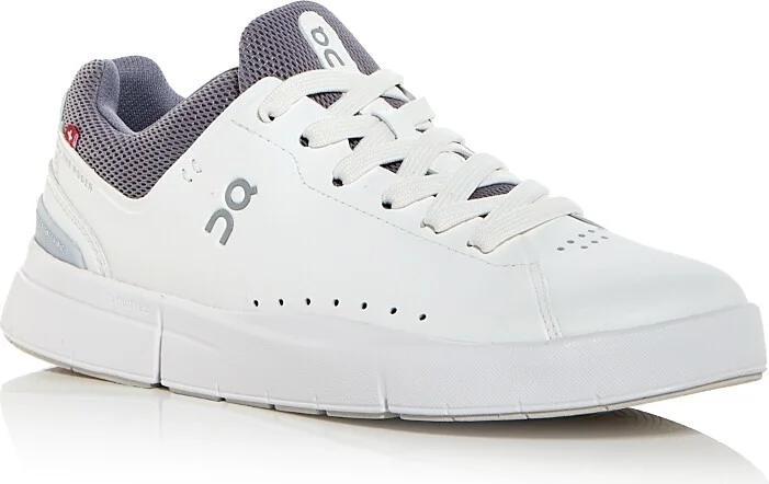 On Men's The Roger Advantage Low Top Sneakers in White/Fossil