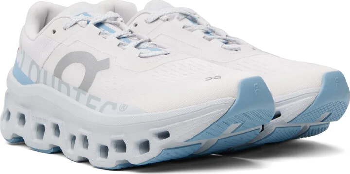 On Off-White & Blue Cloudmonster Sneakers - Image 4