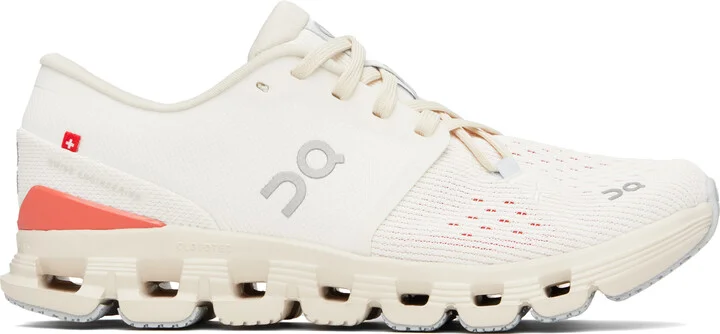 On Off-White & Orange Cloud X 4 Sneakers