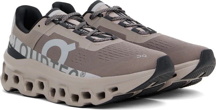 On Taupe Cloudmonster Sneakers - Image 4