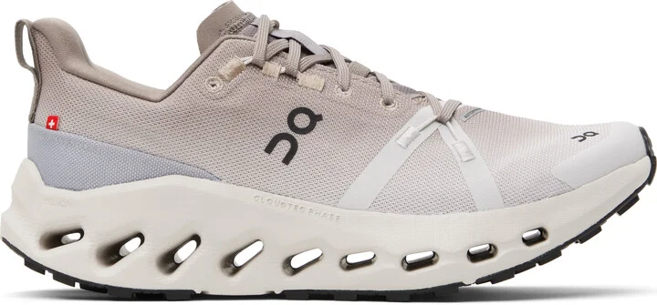 On Taupe Cloudsurfer Trail Waterproof Sneakers