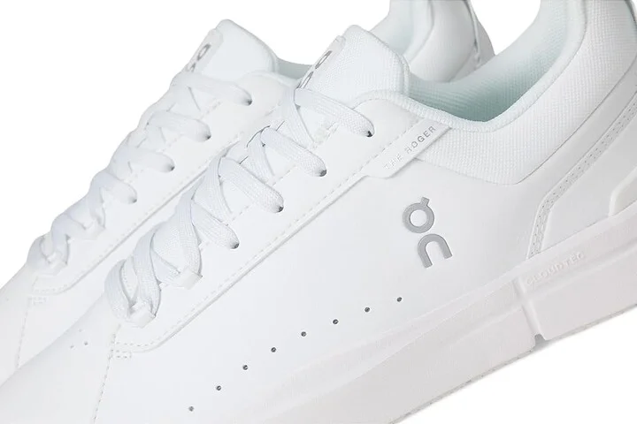 On The Roger Advantage Women's Shoes White/White : 9 M, Leather - Image 7