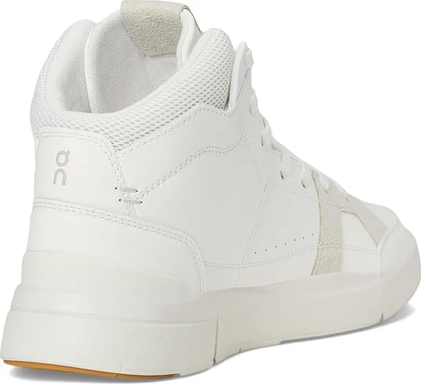 On THE ROGER Clubhouse Mid 2 Women's Shoes White/Sand : 9 M, Faux Leather - Image 4