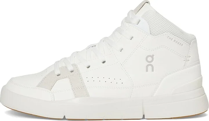 On THE ROGER Clubhouse Mid 2 Women's Shoes White/Sand : 9 M, Faux Leather - Image 6