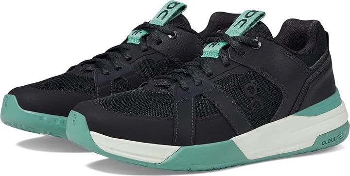 On The ROGER Clubhouse Pro Women's Shoes Black/Green : 5 M, Synthetic/Textile