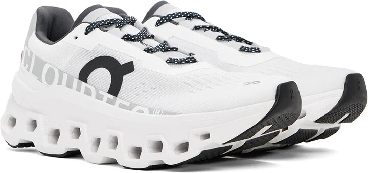 On White Cloudmonster Sneakers - Image 4