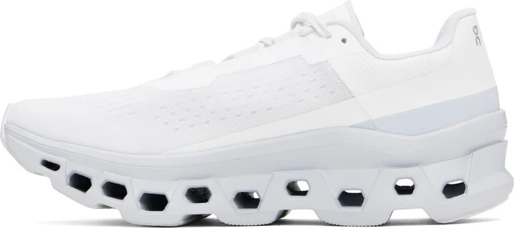 On White Cloudmonster Sneakers - Image 3