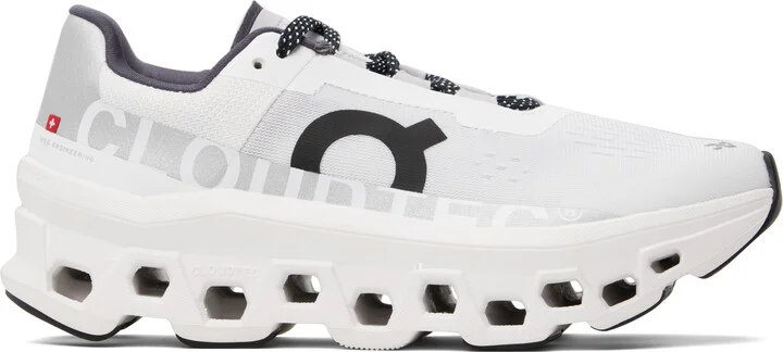 On White & Gray Cloudmonster Sneakers
