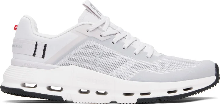 On White & Gray Cloudnova Form 2 Sneakers