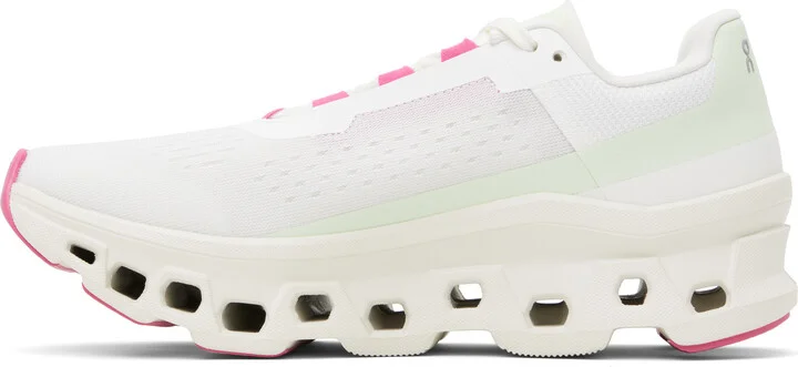 On White & Green Cloudmonster Sneakers - Image 3