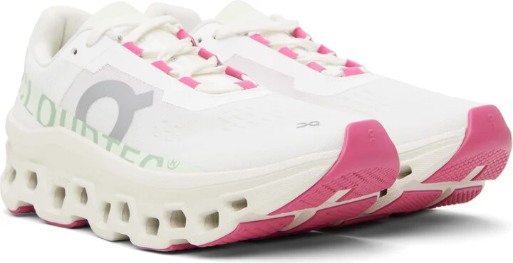 On White & Green Cloudmonster Sneakers - Image 4