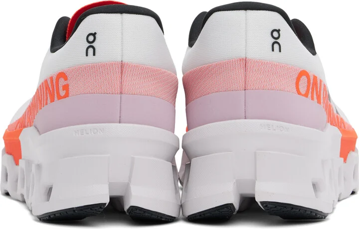 On White & Orange Cloudmonster 2 Sneakers - Image 2