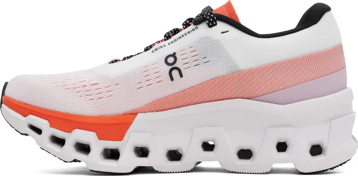 On White & Orange Cloudmonster 2 Sneakers - Image 3