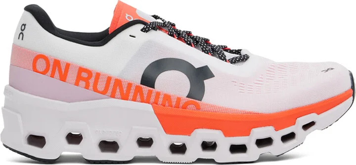 On White & Orange Cloudmonster 2 Sneakers