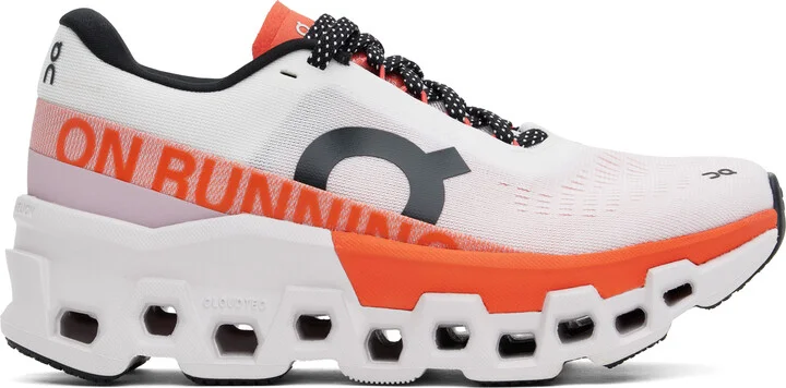 On White & Orange Cloudmonster 2 Sneakers