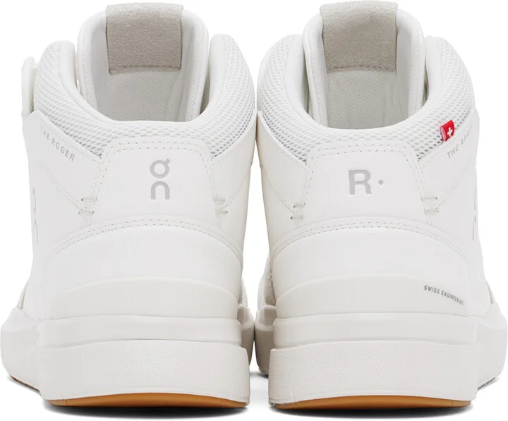 On White 'THE ROGER' Clubhouse Mid 2 Sneakers - Image 2