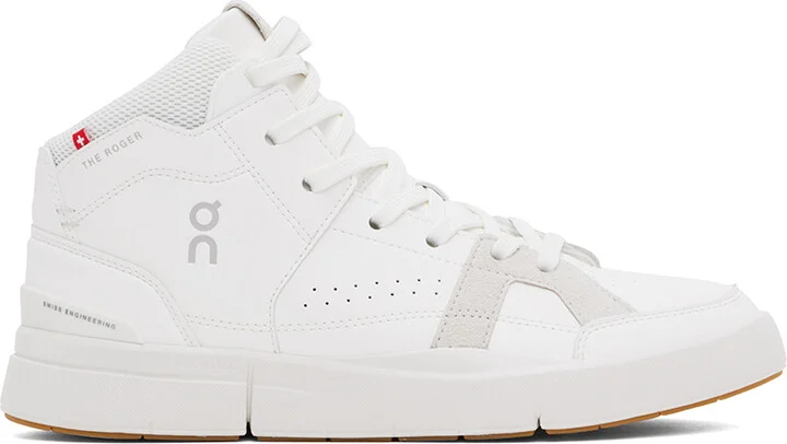 On White 'THE ROGER' Clubhouse Mid 2 Sneakers