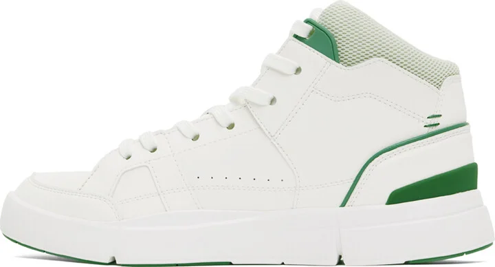 On White 'THE ROGER' Clubhouse Mid Sneakers - Image 3
