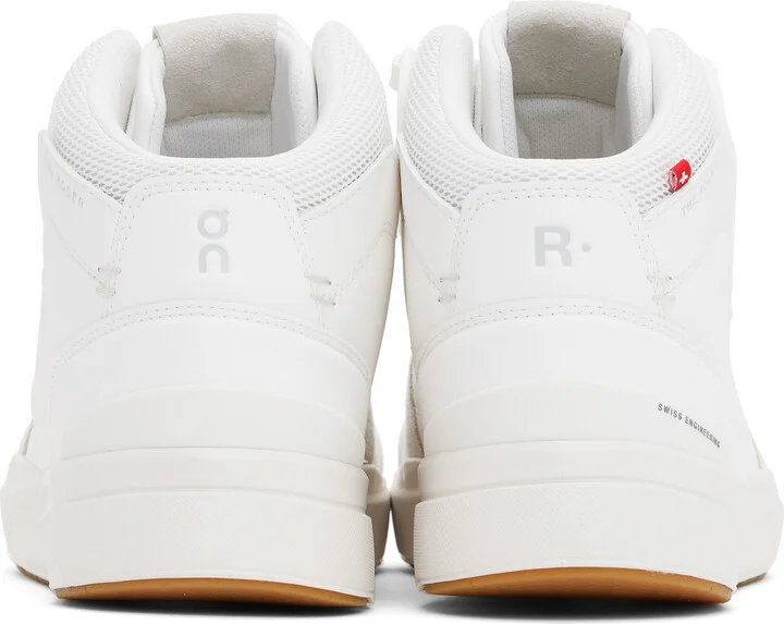 On White 'THE ROGER' Clubhouse Mid Sneakers - Image 2