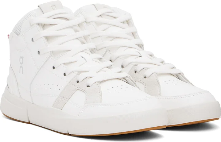 On White 'THE ROGER' Clubhouse Mid Sneakers - Image 4