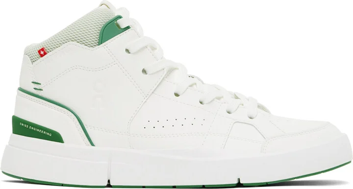 On White 'THE ROGER' Clubhouse Mid Sneakers