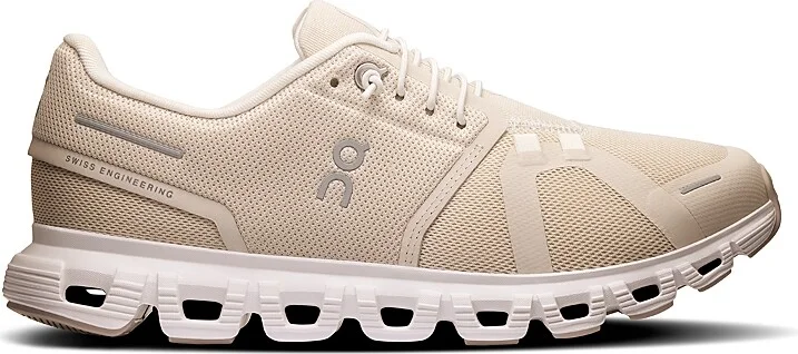 On Women's Cloud 6 Sneakers in Pearl