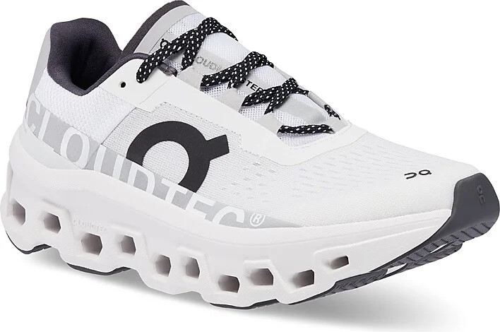 On Women's Cloudmonster Road Running Sneakers in All White