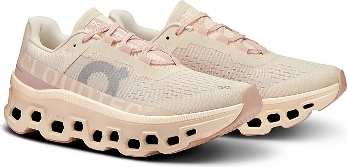 On Women's Cloudmonster Road Running Sneakers in Moon