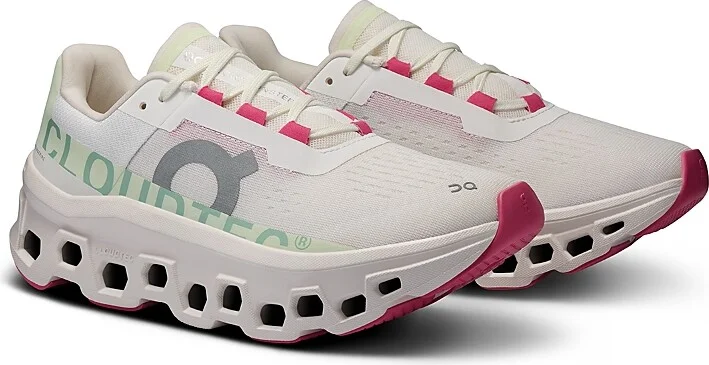 On Women's Cloudmonster Road Running Sneakers in White