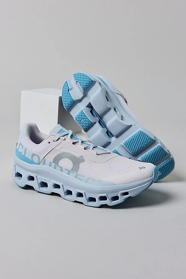 On Women's Cloudmonster Sneaker in All White - Image 5