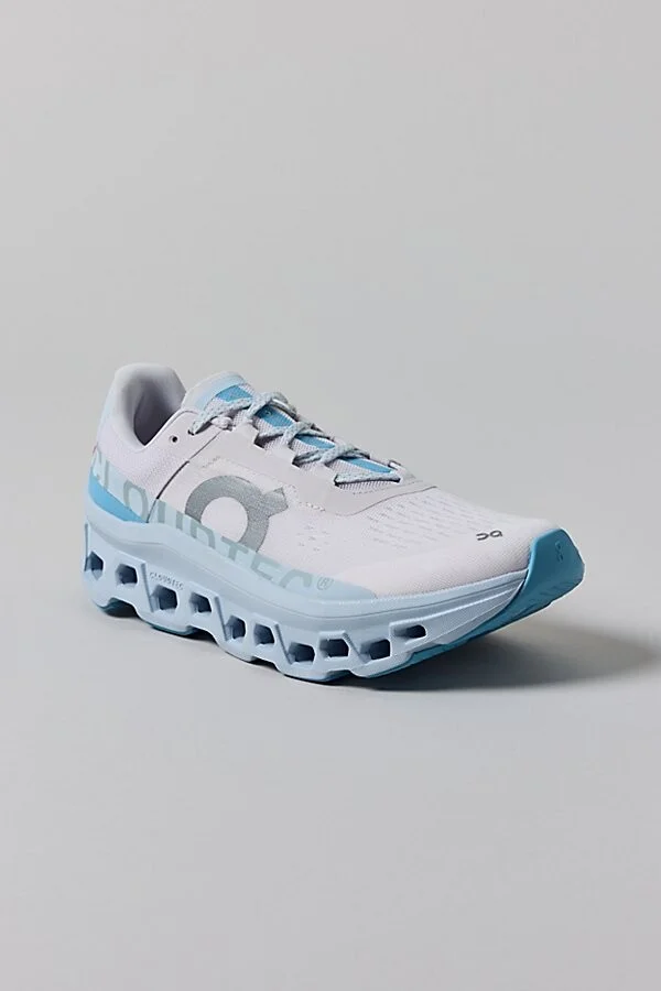 On Women's Cloudmonster Sneaker in All White - Image 7