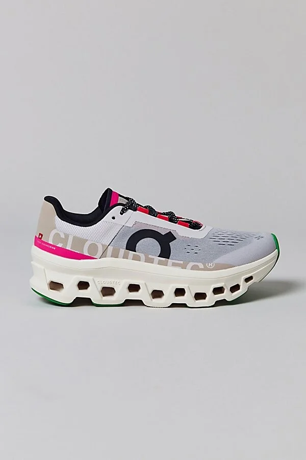 On Women's Cloudmonster Sneaker in All White - Image 9