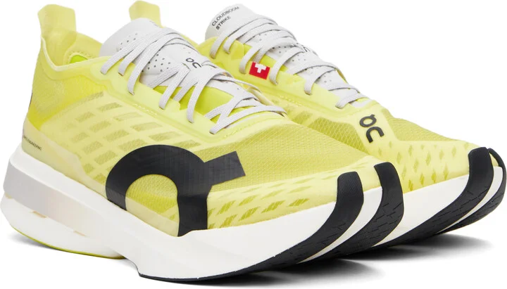 On Yellow Cloudboom Strike Sneakers - Image 4