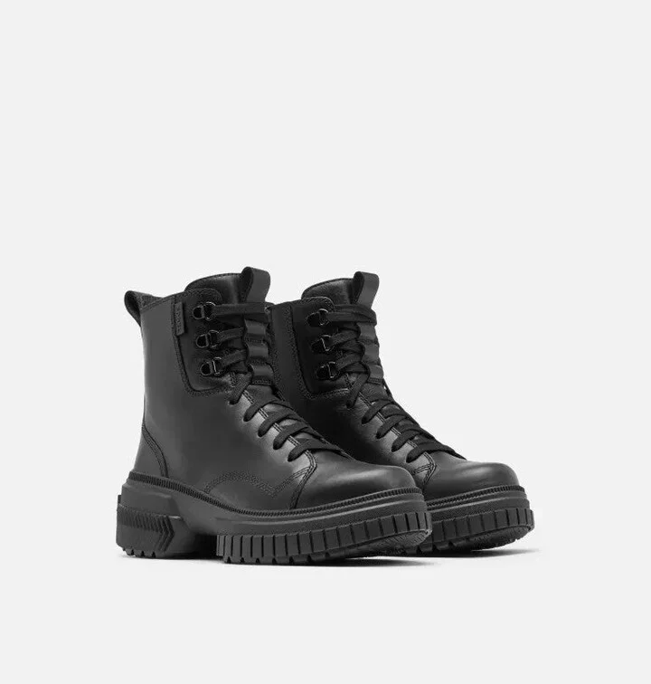 Ona Ave 2102151-BLK Boots Women 10 Black Leather Waterproof Ankle KHD2050