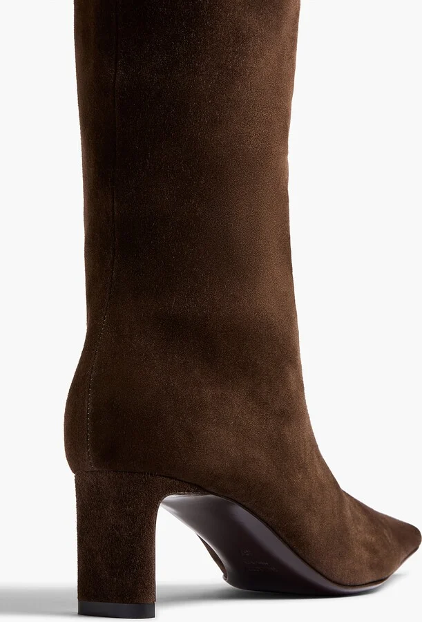 Ona Knee-High Boot in Ebano Suede - Image 3