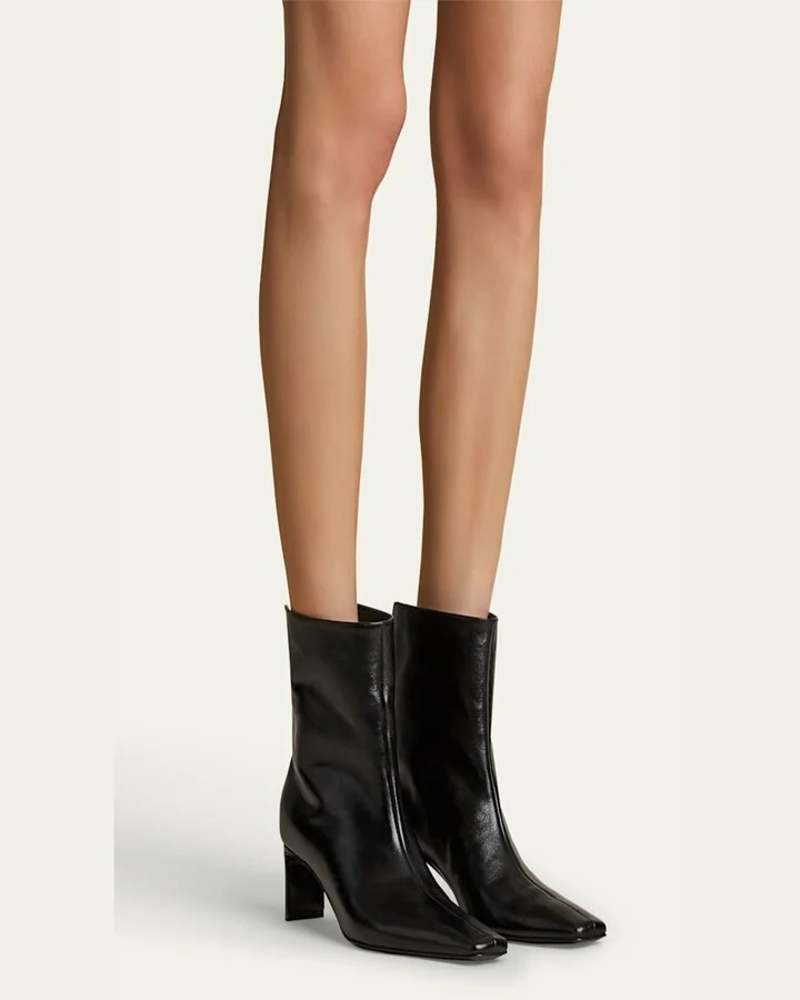Ona Leather Stiletto Ankle Boots - Image 2