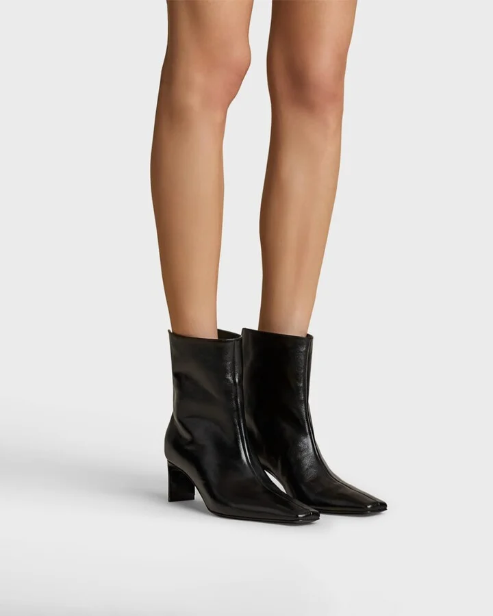 Ona Leather Stiletto Ankle Boots - Image 2