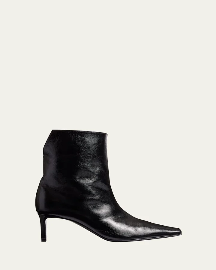 Ona Leather Stiletto Ankle Boots
