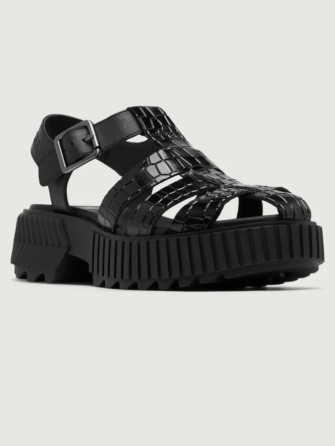 Ona Streetworks Fisherman Mid Sandal - Black/Sea Salt - Image 3