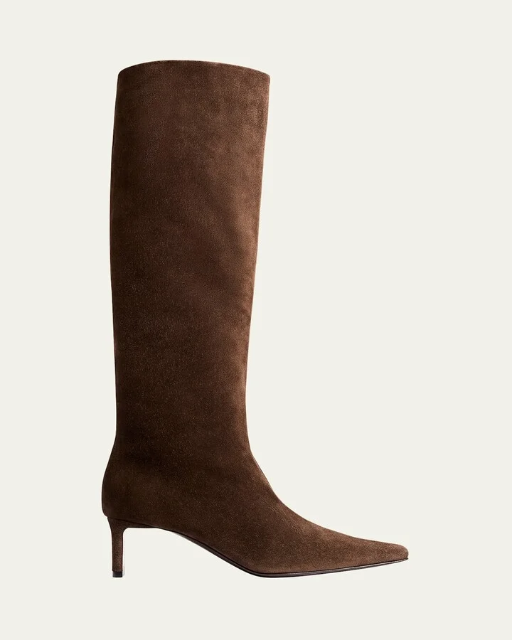 Ona Suede Stiletto Knee Boots