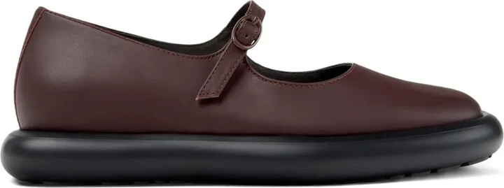 Onda buckle-strap leather ballet flats
