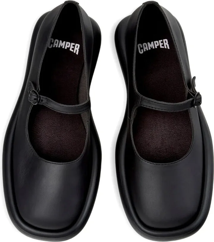 Onda leather buckled flat pumps - Image 4
