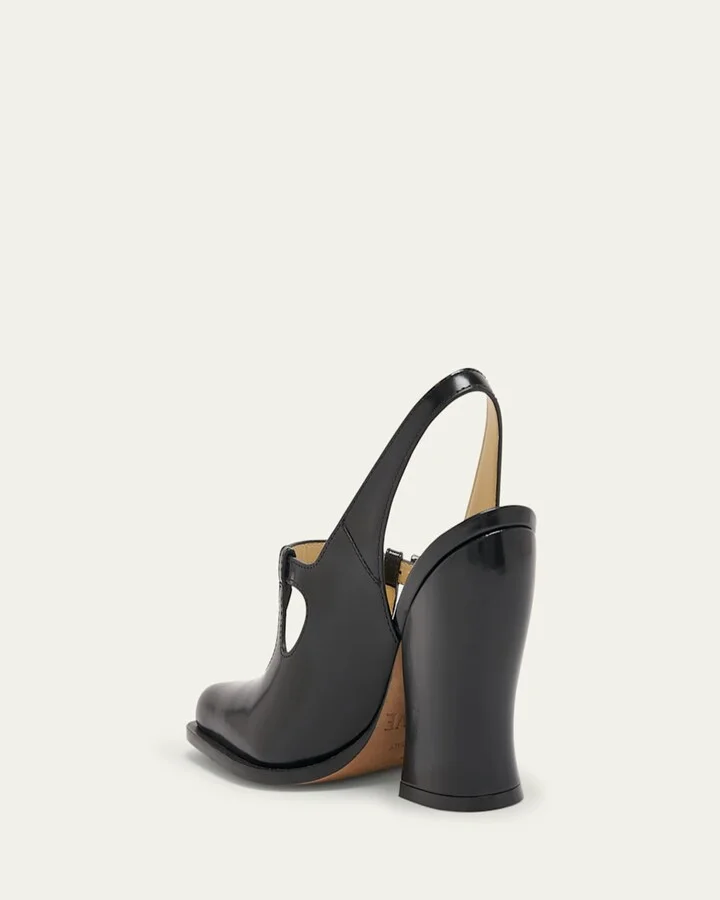 Onda Leather Mary Jane Slingback Pumps - Image 6