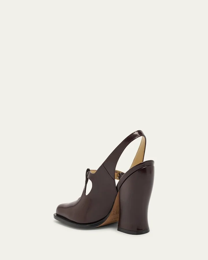 Onda Leather Mary Jane Slingback Pumps - Image 8