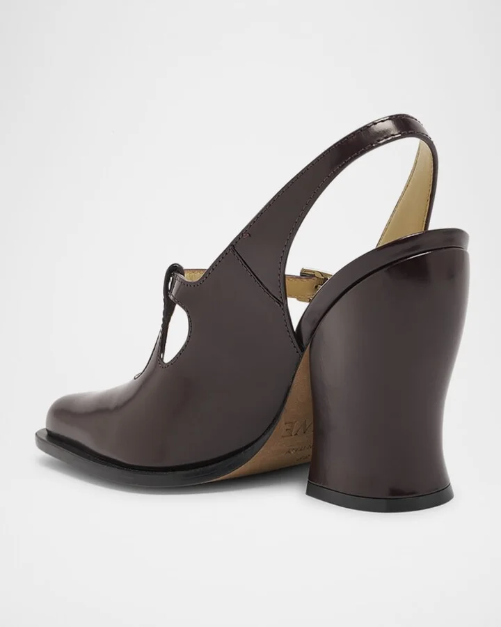 Onda Leather Mary Jane Slingback Pumps - Image 4